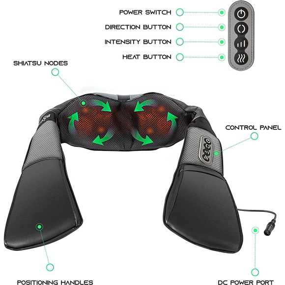 Shiatsu Neck Massager with Case by Invospa - Picture 4 of 10